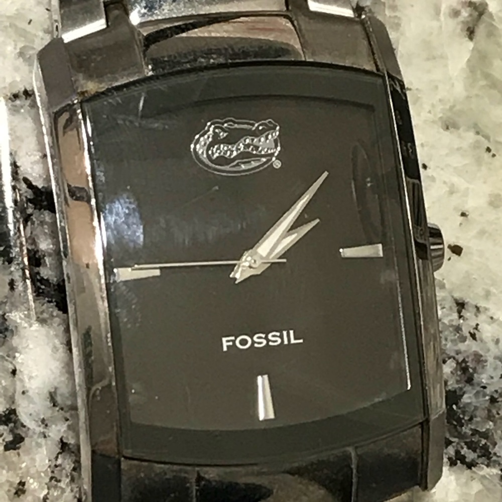 FOSSIL FL Gators Sterling Silver Collegiate Watch